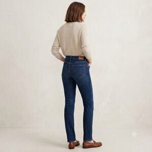 J.Crew Reid Skinny Straight Jeans Dark Blue Wash Stretch Denim Women's Size 28